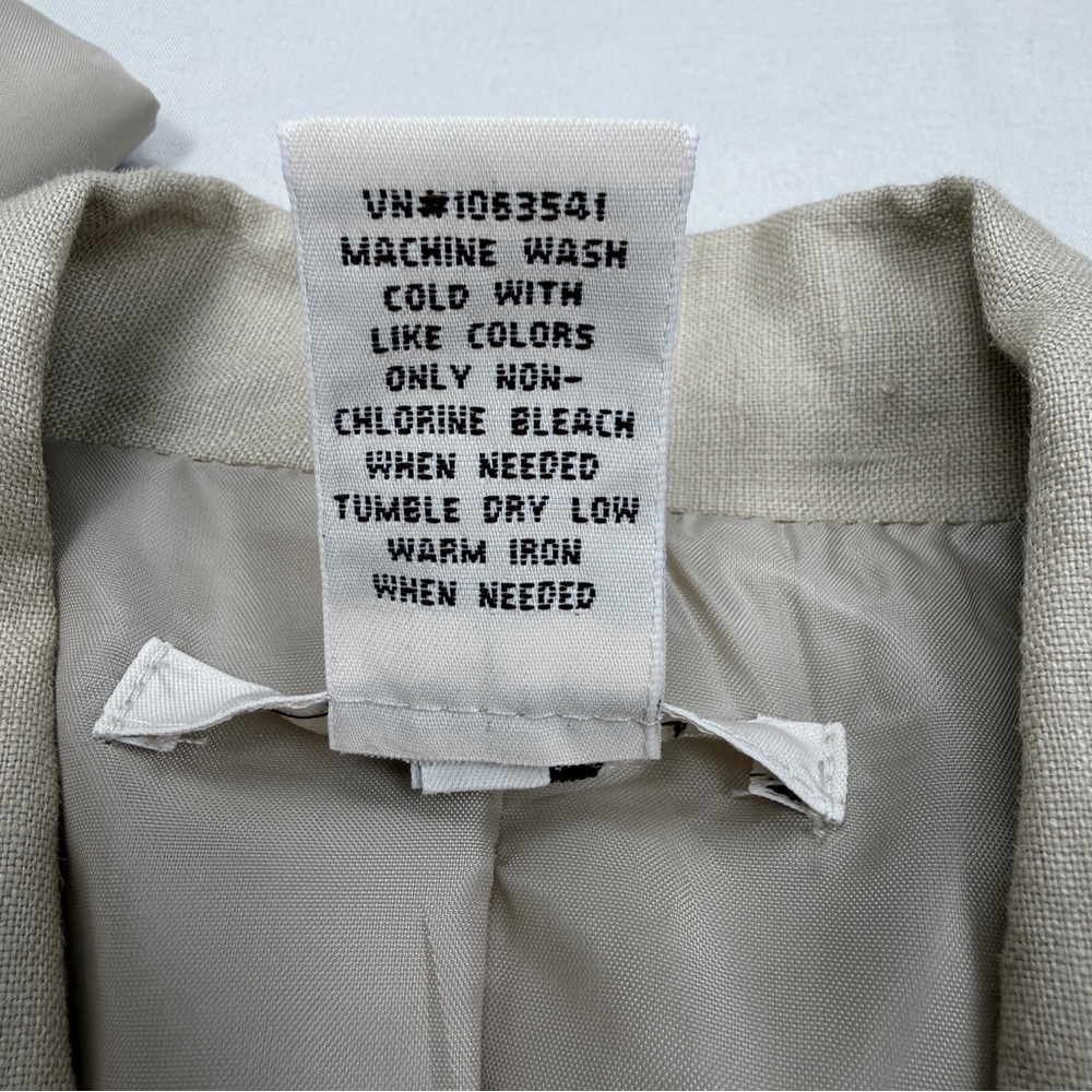 Merona Beige Linen Blazer with Button Details - Picture 9 of 9